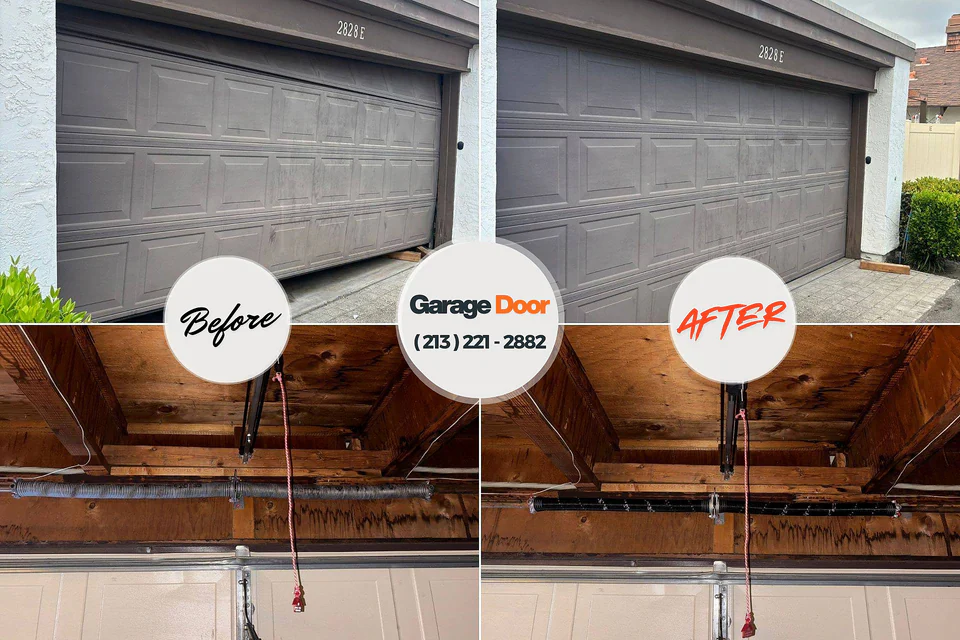 Before and after: garage door repair Luray, VA